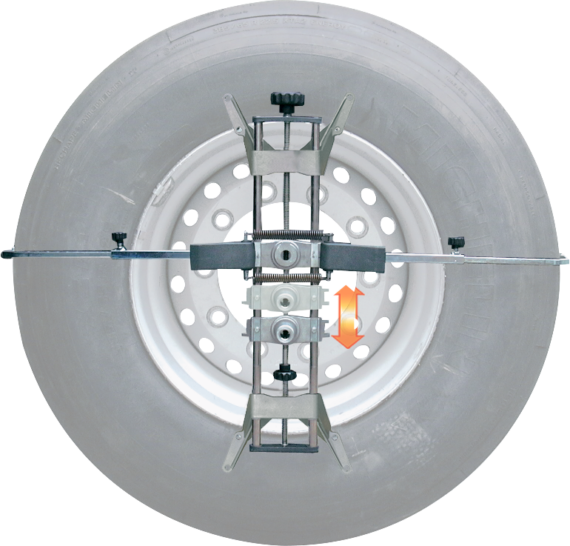 Radklammern Lkw | 4-Punkt | Felgen-Ø 12 – 28″, Reifen-Ø 780 – 1220 mm