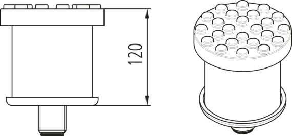 Tacos 120 mm, ≤ 3,2 t | para brazos M30 | 1 juego / 4 piezas