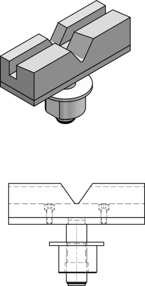 Adattatore per tampone a forma di V | 1 set / 4 pezzi