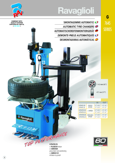 Tyre Changers G7645 Series BR multi  