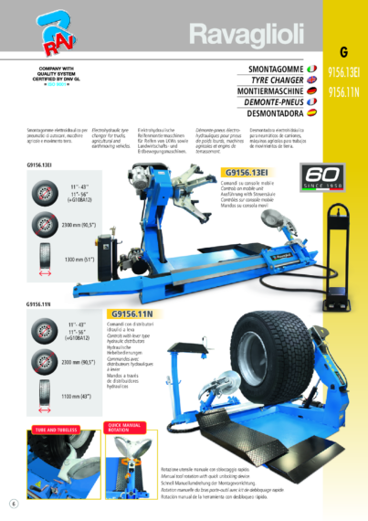 Tyre changers G915611N 13EI BR multi 