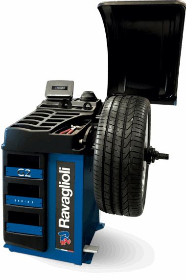 Electronic wheel balancer with microprocessor G2.124NR