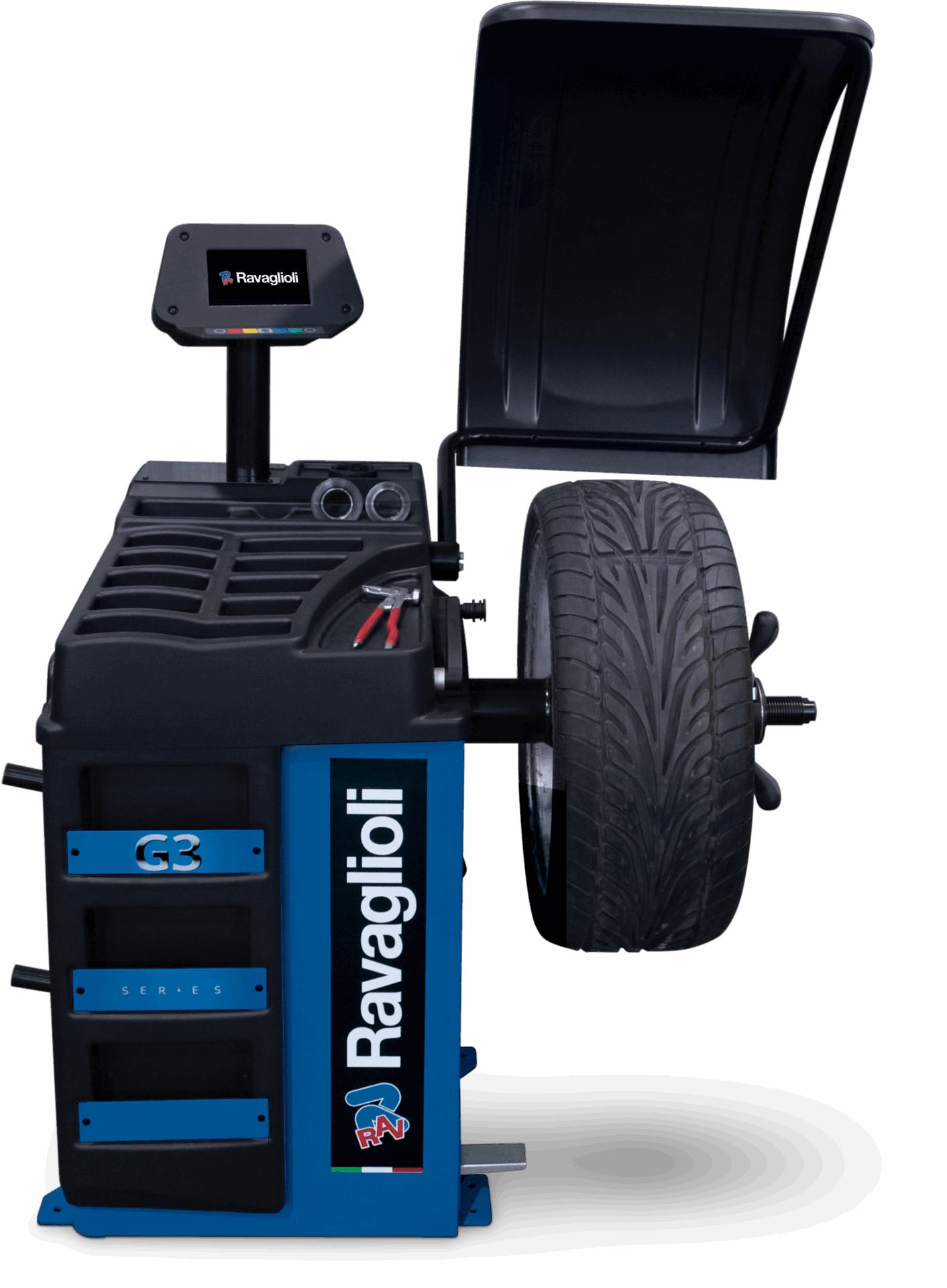 Electronic wheel balancer with microprocessor G3.128NR