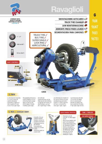 Tyre changer G96N BR multi  