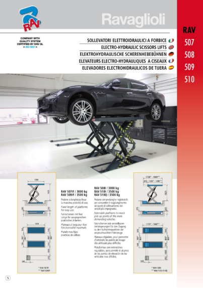 Scissor Lifts RAV507 08 09  BR multi  