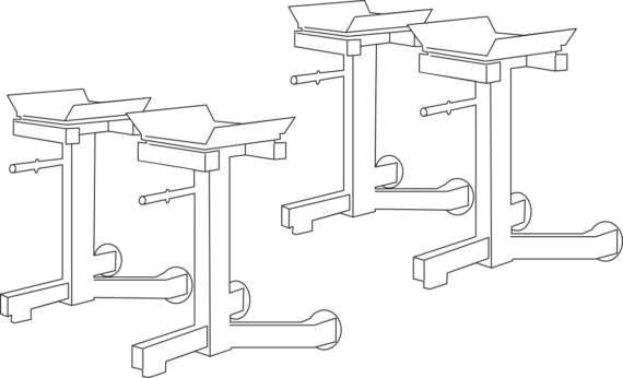 Stands for wheel alignment 1 set / 4 pieces