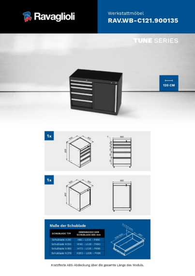 Workshop Furniture Tune Series Datasheets   