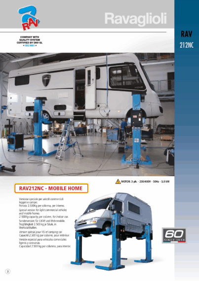 Mobile column lift rav212nc multi 06 2023