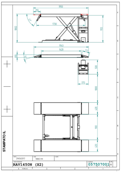 Mid rise lift RAV1450N TD 0575  00 