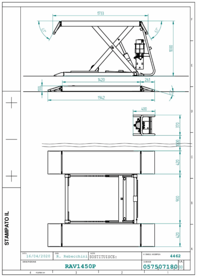 Mid rise lift RAV1450P TD 0575 0718 0 