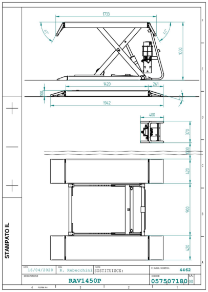 Mid rise lift RAV1450P TD 0575 0718 0 