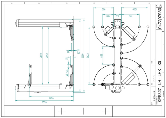 2 post lifts KPS327 LH LHK TD 0472 0793 0 00 