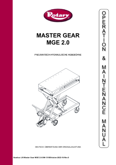 Lifting table MGE 20 KTE200 OM 131859   