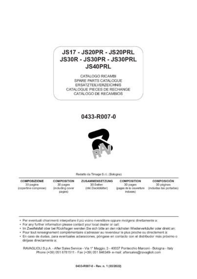 Jacking beams JS17 JS20 JS30 JS40 R PR PRL SP 0433 R007 0 rev1 