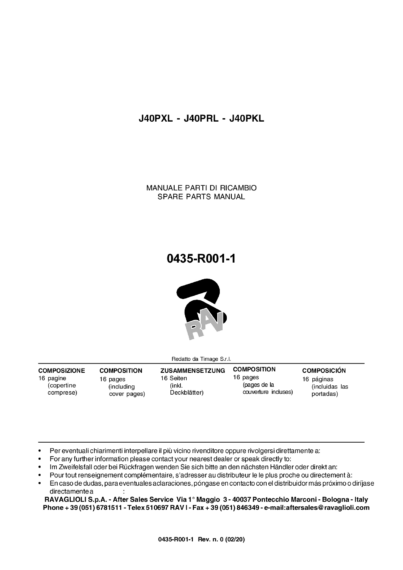 Jacking beams J40PXL PRL PKL SP 0435 R001 1 rev0 multi 