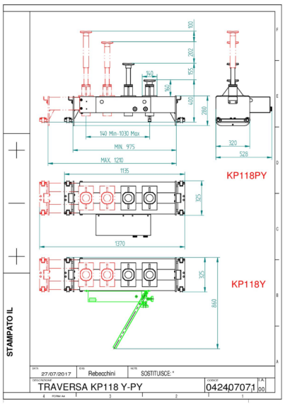 Jacking beam KP118Y PY TD 042407071 00  