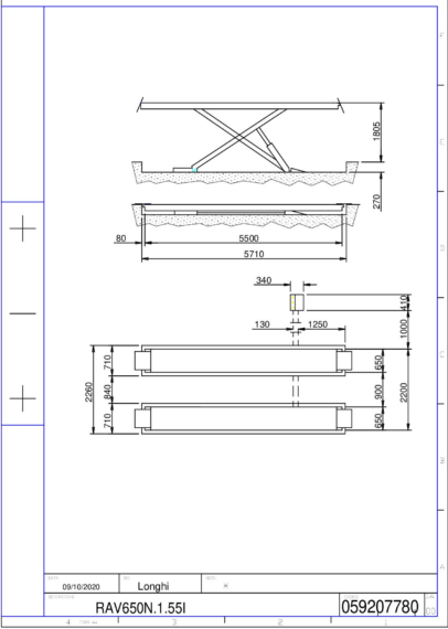 Scissor Lift RAV650N155I TD 059207780  