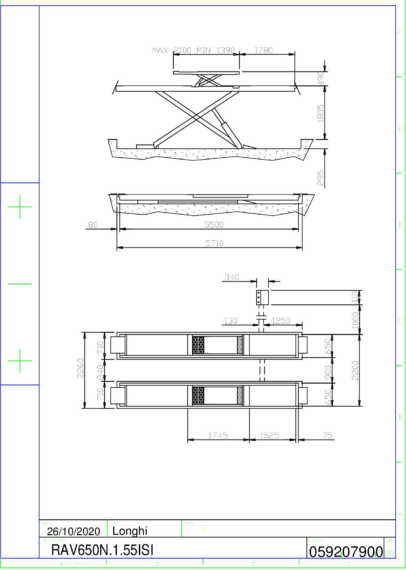 Scissor Lift RAV650N155ISI TD 059207900  