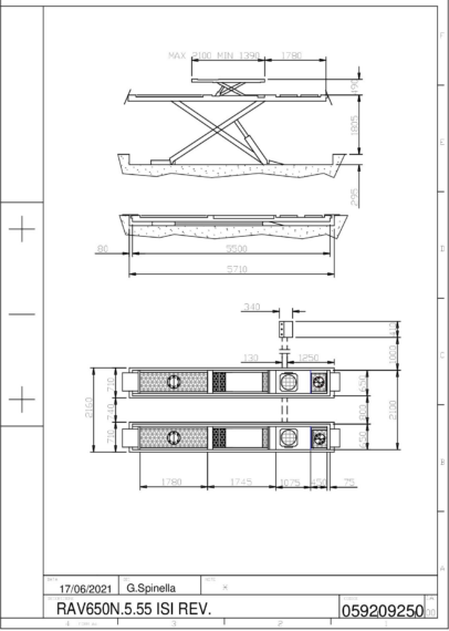 Scissor Lift RAV650N555ISI TD 059209250  