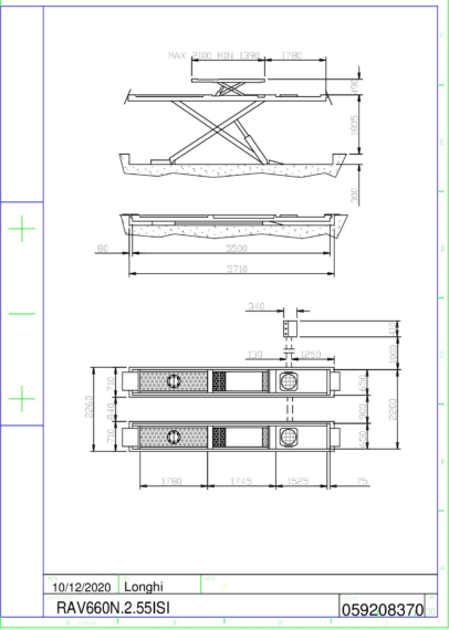 Scissor Lift RAV660N255ISI TD 059208370  