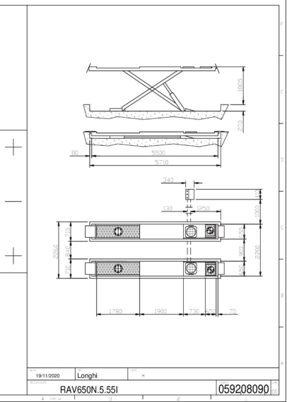 Scissor Lift RAV650N555I TD 059208090  