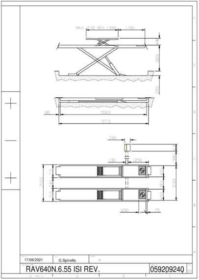 Scissor Lift RAV640N655ISI TD 059209240  