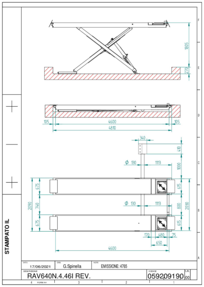 Scissor Lift RAV640N446I TD 059209190  
