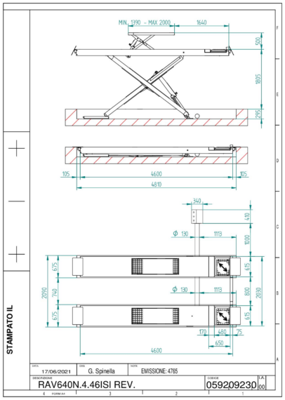 Scissor Lift RAV640N446ISI TD 059209230  