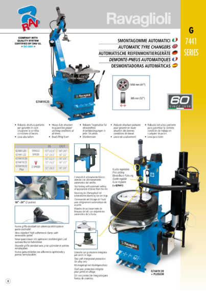 Tyre changers G7441 Series BR multi  