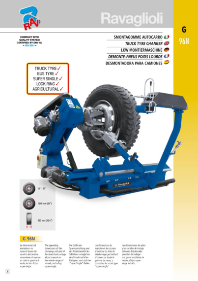 Tyre changer G96N BR multi  