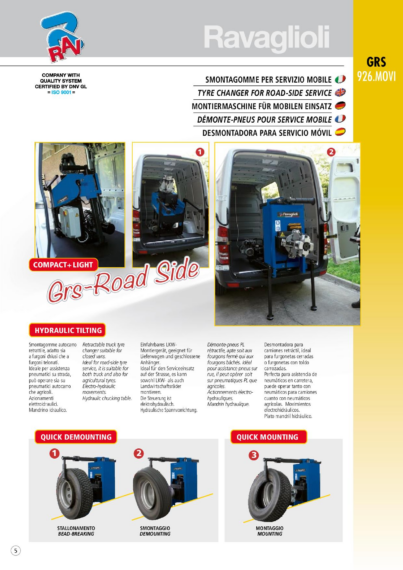 Tyre changer GRS926MOVI BR multi  