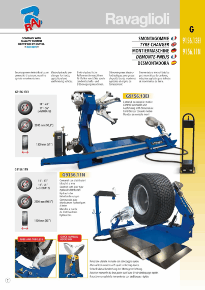 Tyre changers G915611N 13EI BR multi  