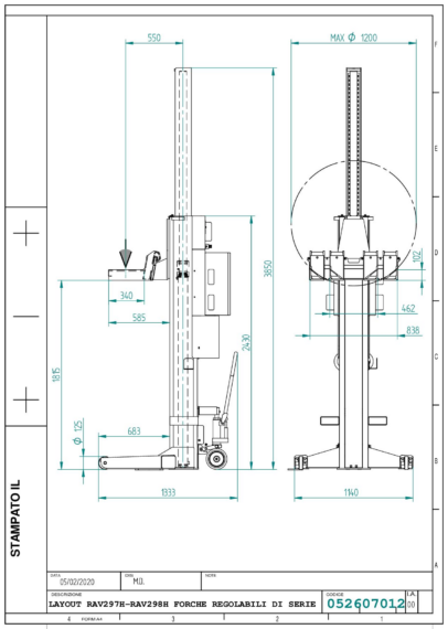 Mobile Column Lift RAV297H TD 052607012  