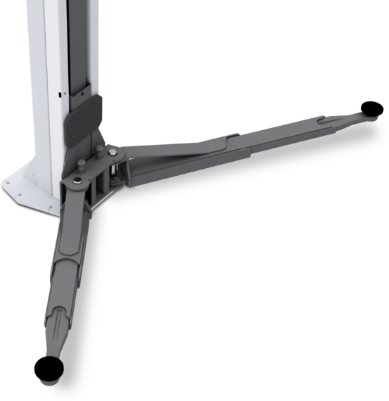 2 post lift kpx40av opened arm 