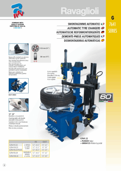 Tyre changers g7641 series  multi 2024  