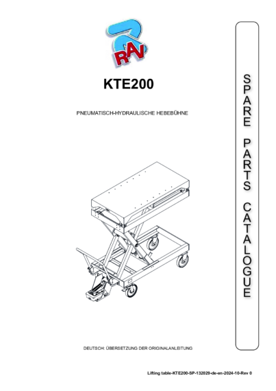 Lifting table kte200  132029   2024  rev 0