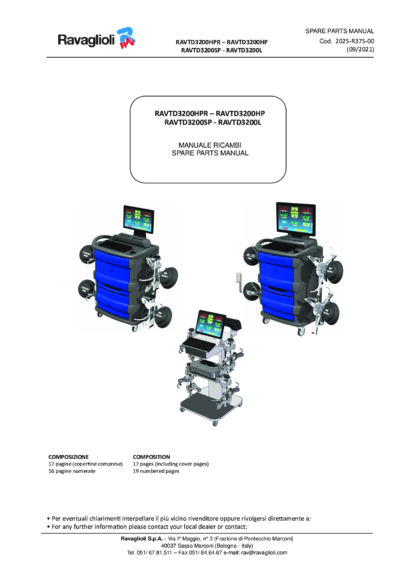 Wheel aligners RAVTD3200 SP 2025 R375 00 R1   