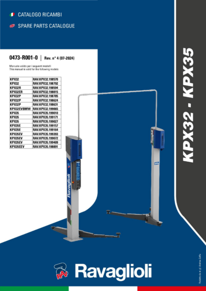 2 POST LIFTS KPX32 KPX32R KPX32ER KPX32P KPX32EVBMW KPX35 KPX35E KPX35EV KPX35EEV SP 0473 R001 0 rev4   