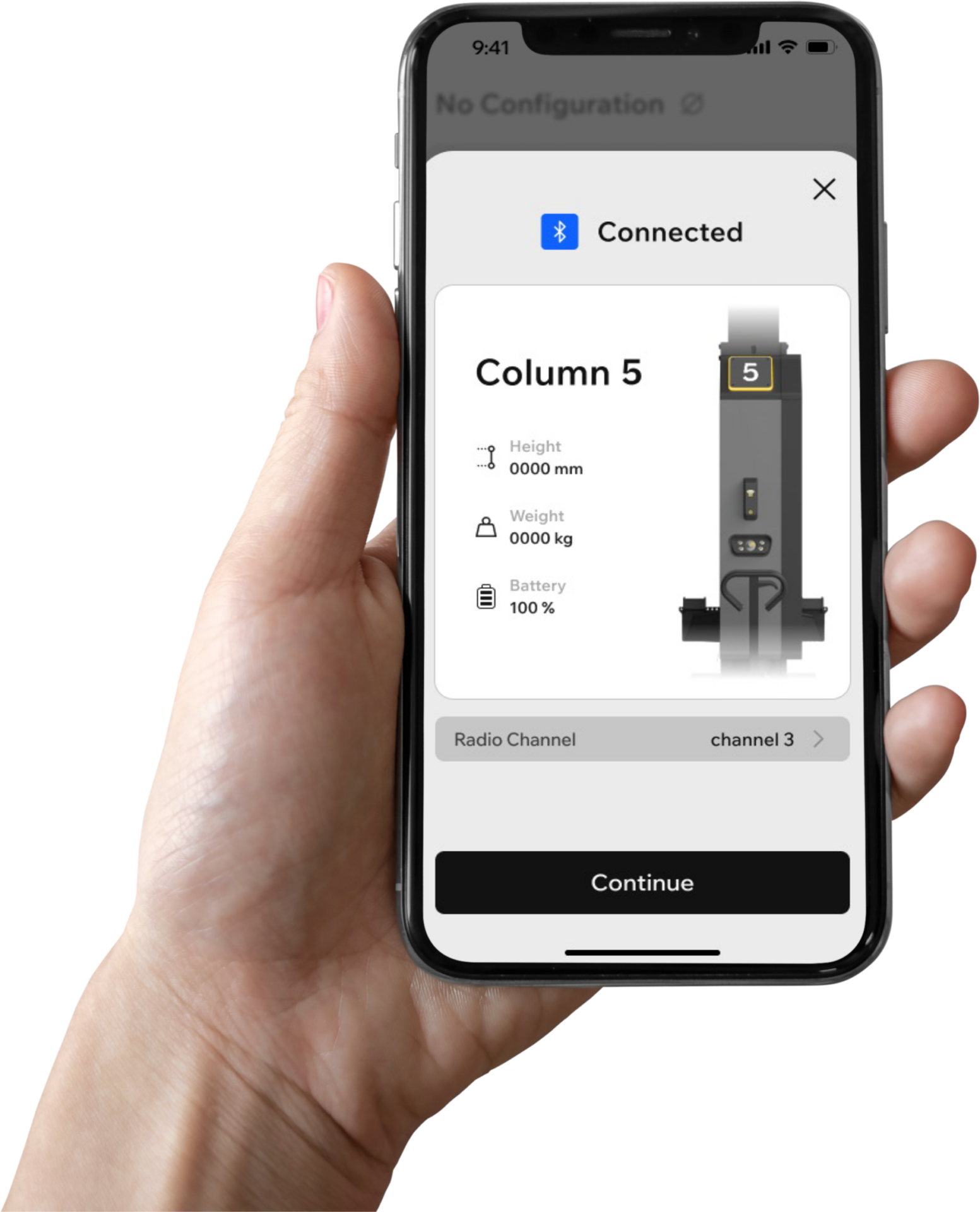 Mobile column lifts Alpha serie phone connected DI