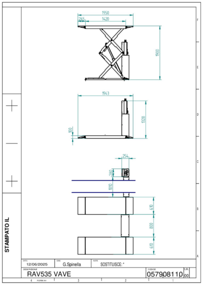 Double Scissor Lifts RAV535 VAVE TD 057908110 