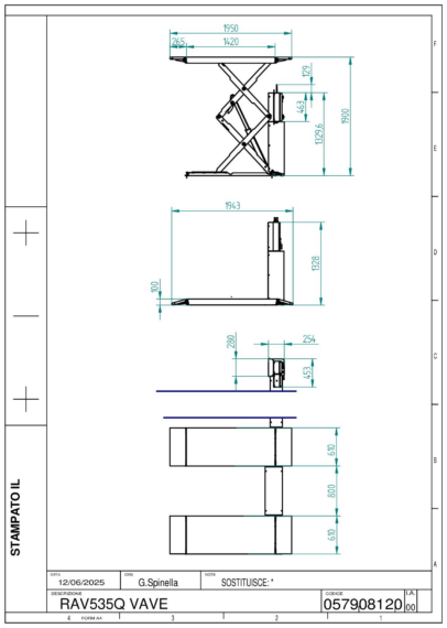 Double Scissor Lifts RAV535Q VAVE TD 057908120 