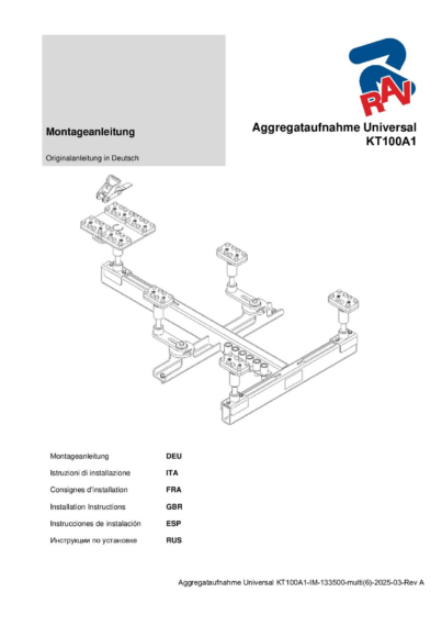 Aggregataufnahme Universal KT100A1 IM 133500 multi(6)  Rev A
