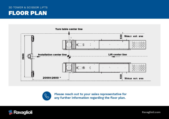 RAV Floor Plan wheel aligner 3D Tower FY  2025 