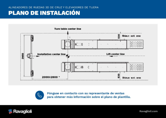 RAV Floor Plan wheel aligner 3D Tower FY  2025 
