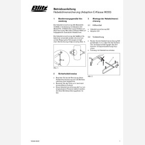 Lifting safeguard adaption c class w203   2002 