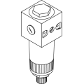 Condensate drain/filter combination