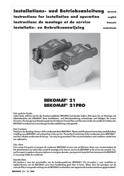 Condensate drain bekomat 21 im     nl  print