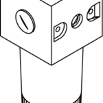 Condensate drain/filter combination