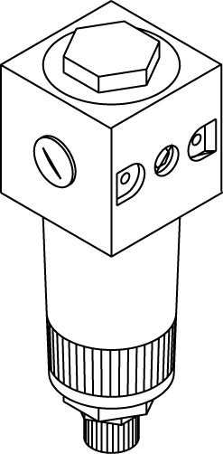 Condensate drain/filter combination