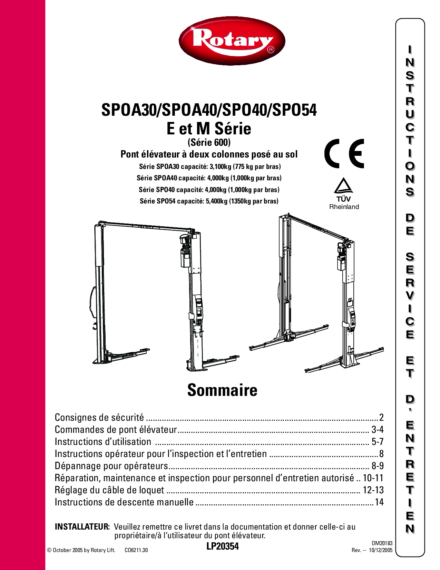 2 post lift spoa 30 40 spo 40 54 m e 600  om20183   a